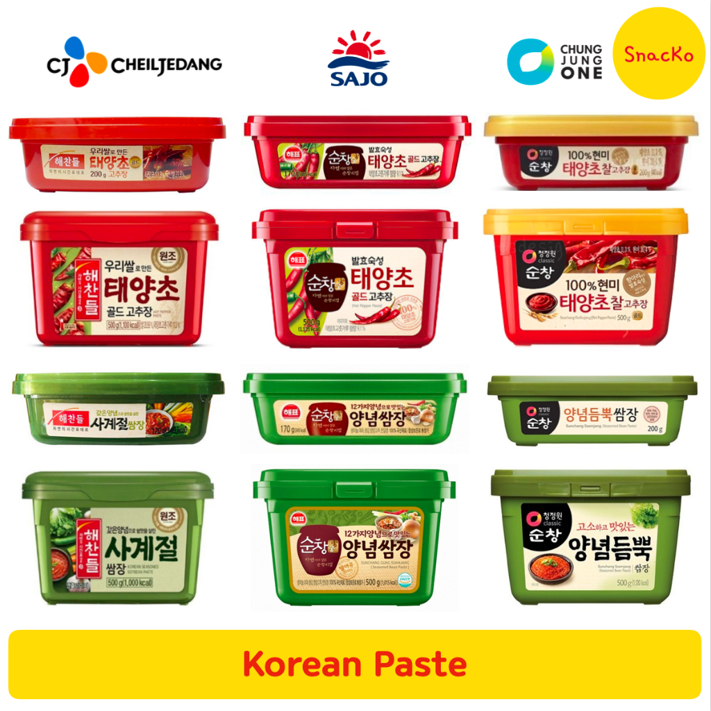 Korean Paste CJ / Sajo / Chungjungone - Ssamjang - Gochujang - Soybean ...