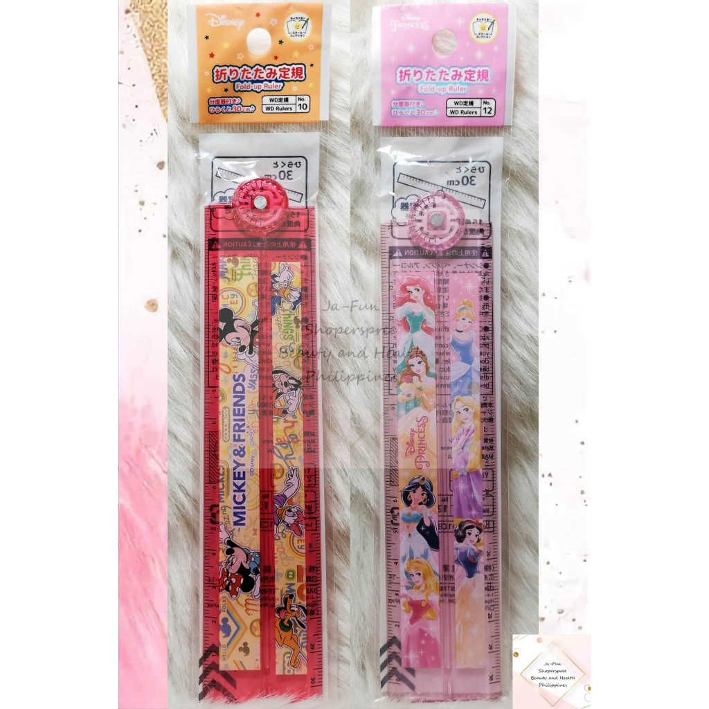 DISNEY FOLDABLE RULER WITH PROTRACTOR ( AUTHENTIC JAPAN DAISO QUALITY ...