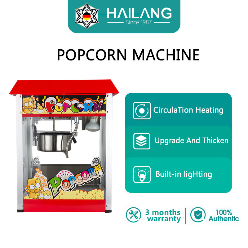 HAILANG 8oz Popcorn Machine Fully Automatic Popcorn Machine Commercial ...