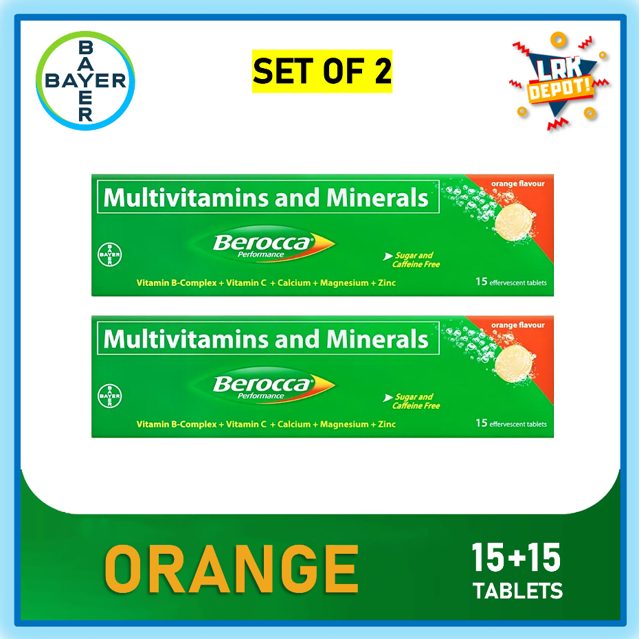 Berocca Orange Flavor (BUNDLE 15 + 15s Effervescent Tablets) BUY 1 TAKE ...