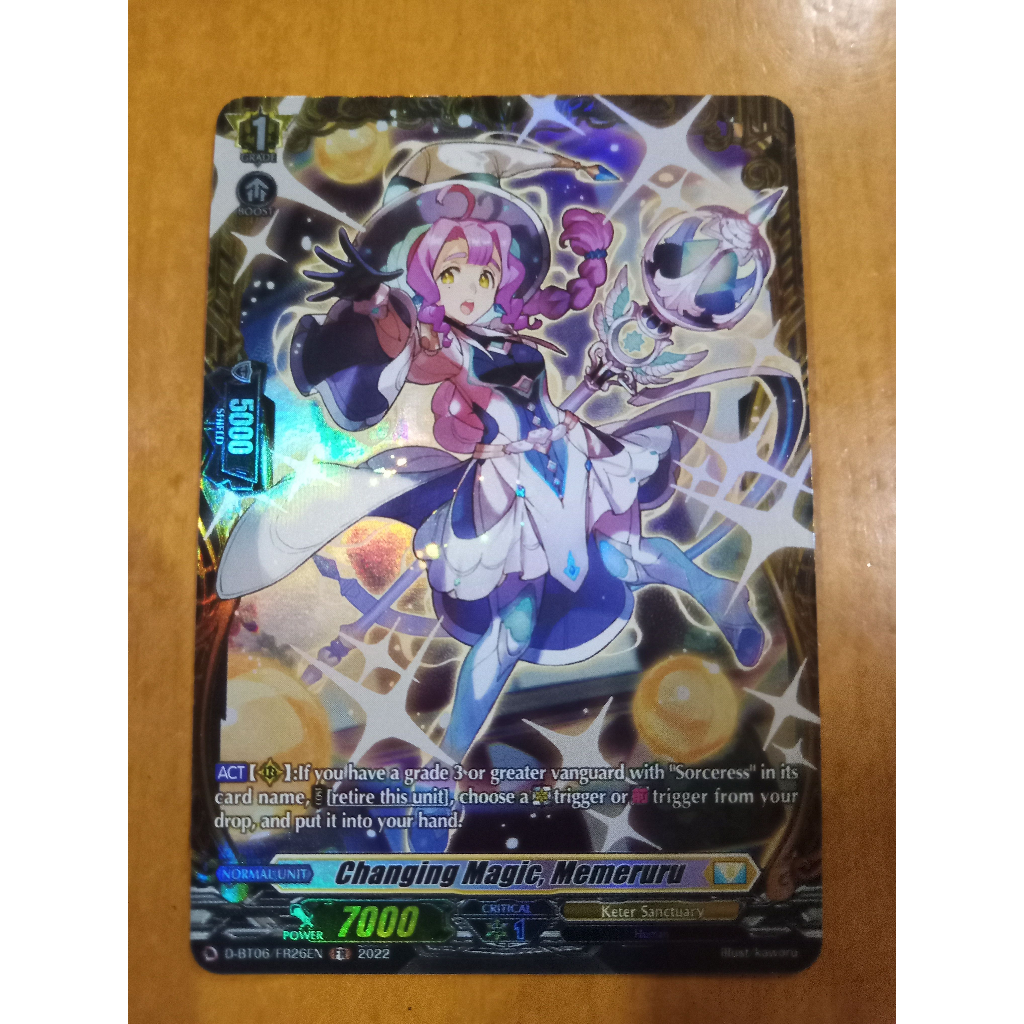 CFV FR Changing Magic, Memeruru D-BT06 Frame Rare Cardfight Vanguard ...