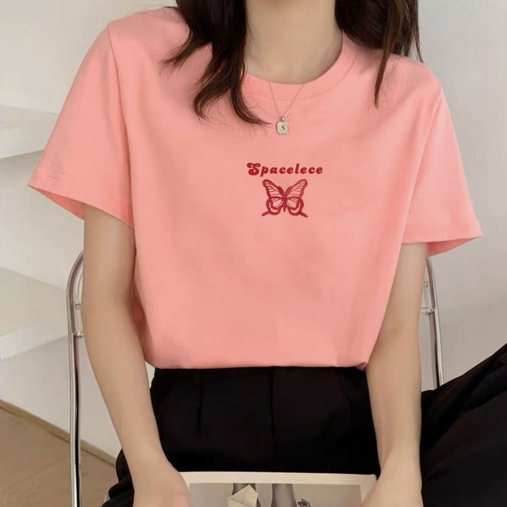 Korean T Shirt For Women 2026.fashion korean tshirt for women round neck tees | Shopee Philippines