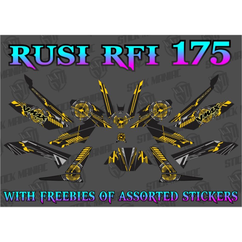 Rusi RFI 175 decals sticker, Laminated | Shopee Philippines