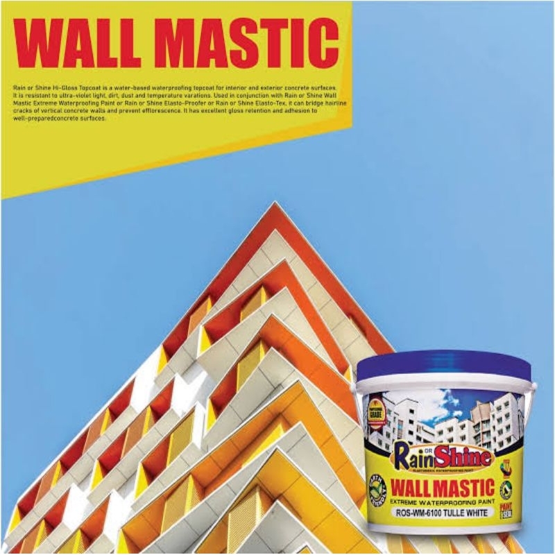 RAIN OR SHINE WALL MASTIC EXTREME ELASTOMERIC WATERPROOFING GALLON ...