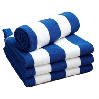 White Blue Classic Beach Towels Oversized Cabana Stripe Cotton Bath Hand  Towel Large Luxury Plush Thick Hotel Swim Pool Towels - Towel/towel Set -  AliExpress