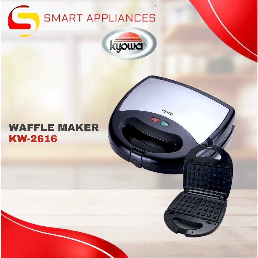 Kyowa Waffle Maker (KW2616) NonStick Stainless Body Casing by Smart