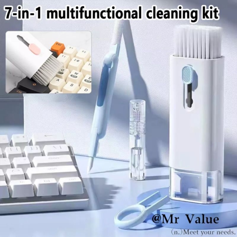Mr Value 7in1 Computer Keyboard Cleaner Brush Kit Earphone Cleaning Pen ...