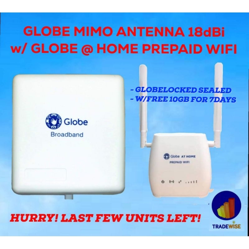 Globe Zlt S10g Home Prepaid Wifi Modem With Mimo Wifi Antenna 18dbi