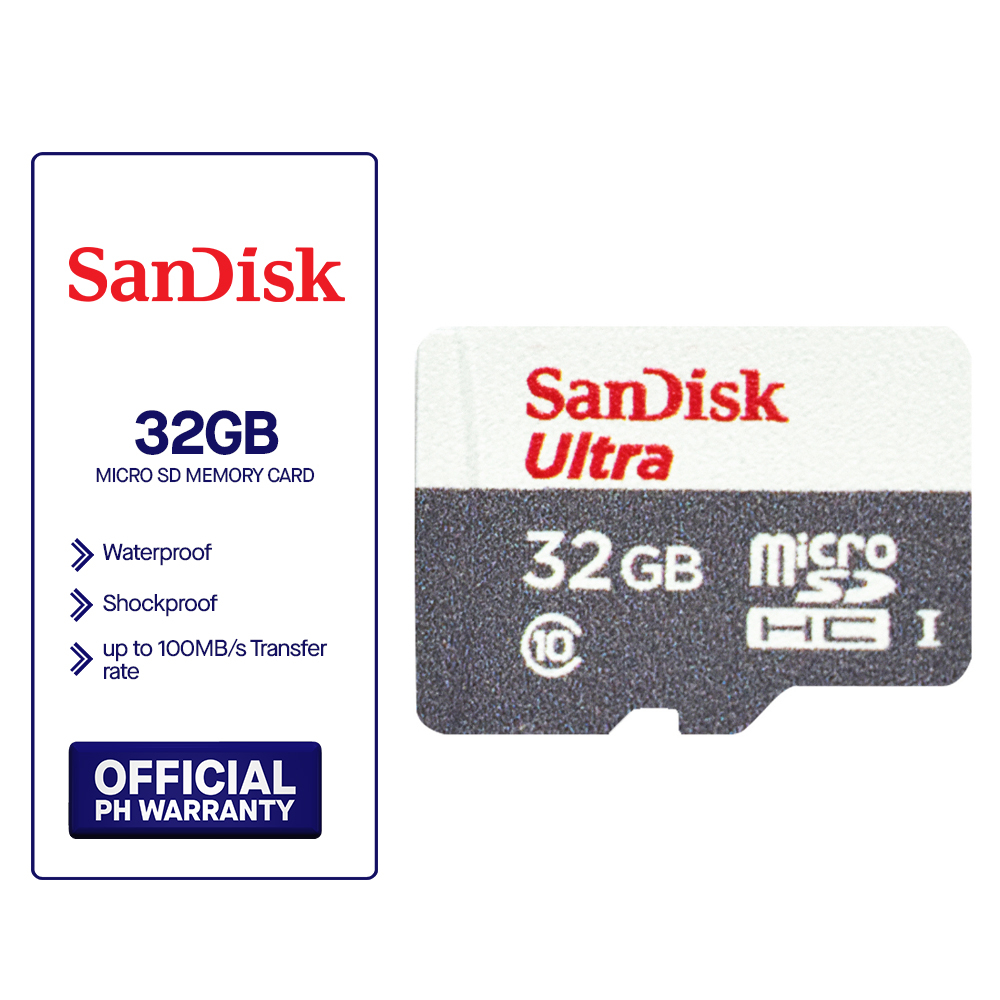 SanDisk Ultra Micro SD Card 32GB MicroSD Class 10 SDSQUNR Memory Card