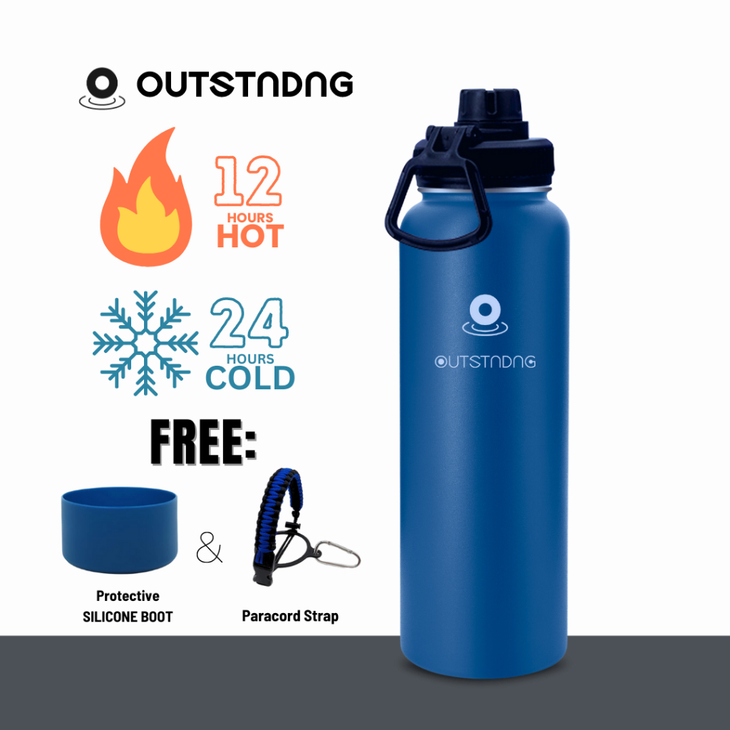 Outstanding 40oz 1200ml Blue Insulated Stainless Steel Tumbler Hot