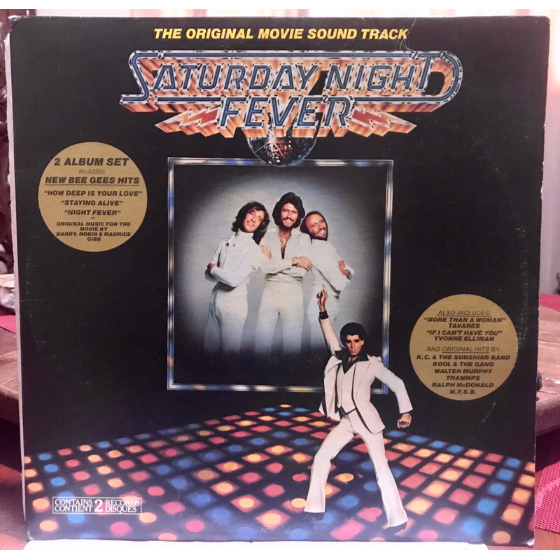 BEE GEES Saturday Night Fever THE ORIGINAL MOVIE SOUNDTRACK Vinyl (2 LP