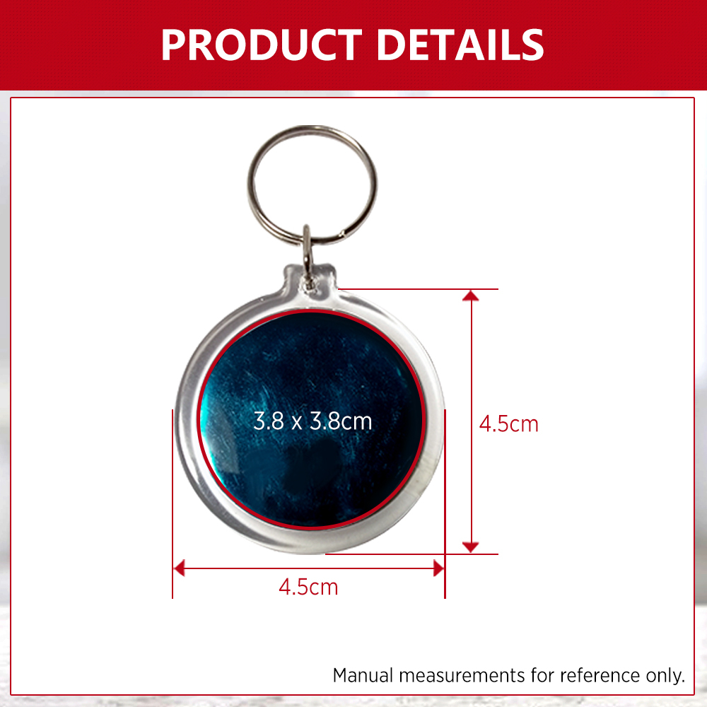 QUAFF Acrylic Keychain F22 Circle Photo Insert Keychain (100 sets per ...