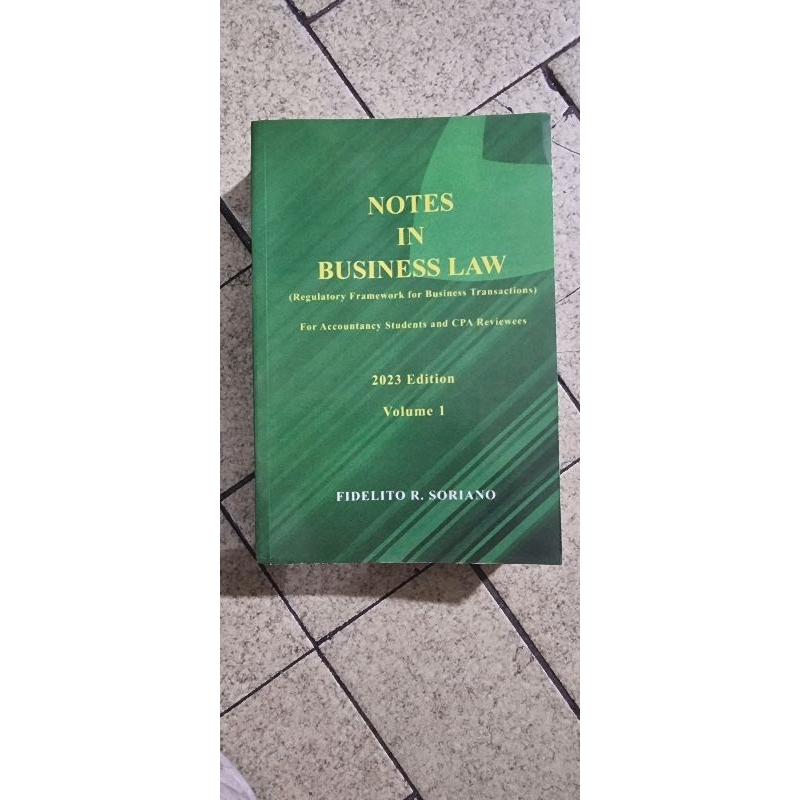 Notes in Business Law 2023 edition | Shopee Philippines