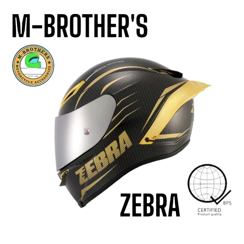 Zebra Casco Full Face Helmet Dual Viso Shopee Philippines