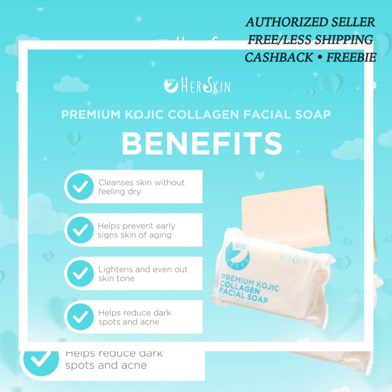 HER SKIN Premium Kojic Collagen Soap 135grams | Shopee Philippines