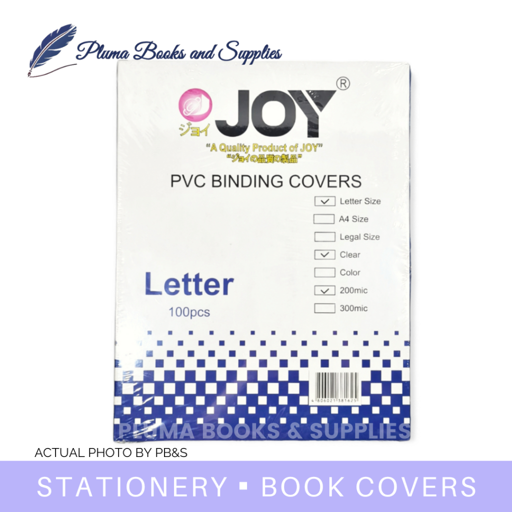 PB&S - Joy PVC Binding Cover 300 microns clear, 100 sheets (A4, Short ...