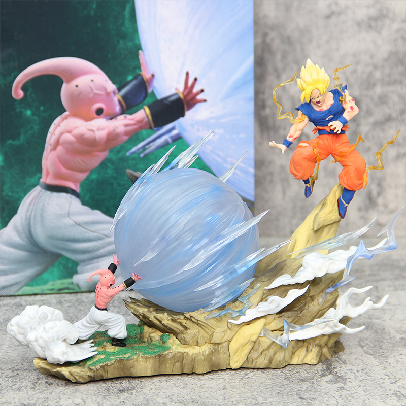 Little akiba Anime Dragon ball z goku vs buu figure model toy with box ...