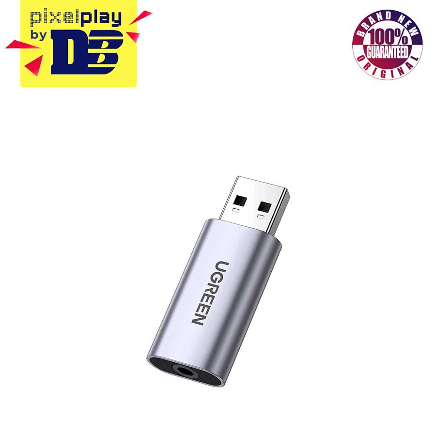 UGreen USB-A To 3.5mm External Stereo Sound Adapter (Gray) (CM383/80864 ...