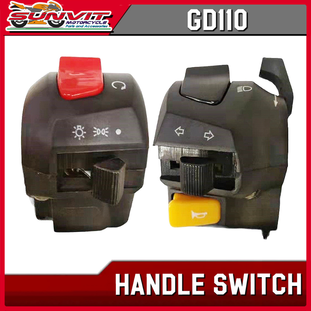 MOTORCYCLE HANDLE SWITCH LEFT & RIGHT GD110 | Shopee Philippines