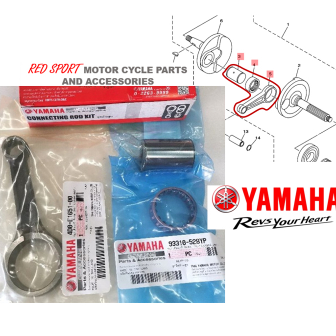CONNECTING ROD KIT for MIO SPORTY / FINO CARB / SOULTY YAMAHA GENUINE PARTS Shopee Philippines