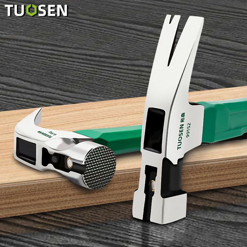 Carbon Steel Adjustable Claw Hammer – Double Function Nail Remover With Ergonomic Foldable Handle, Rustproof For Construction & Maintenance
