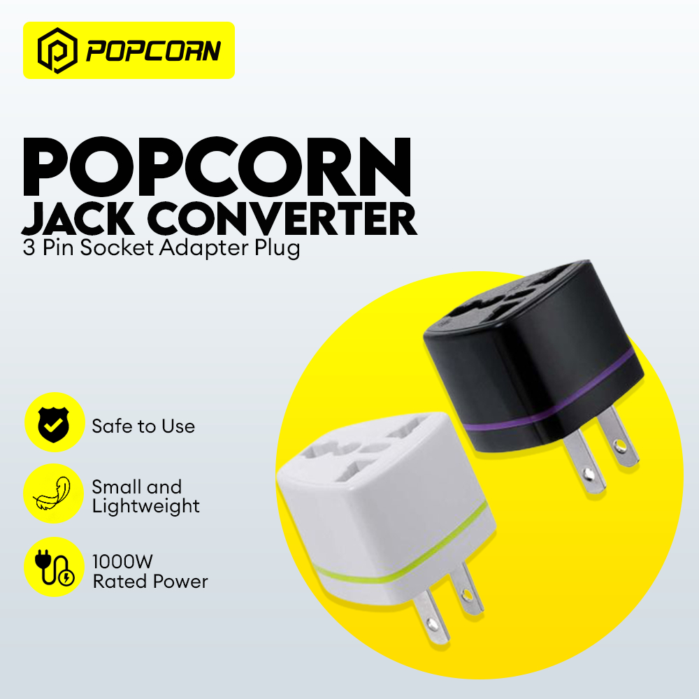 Popcorn Power Converter Universal Travel Jack Socket Plug Adapter