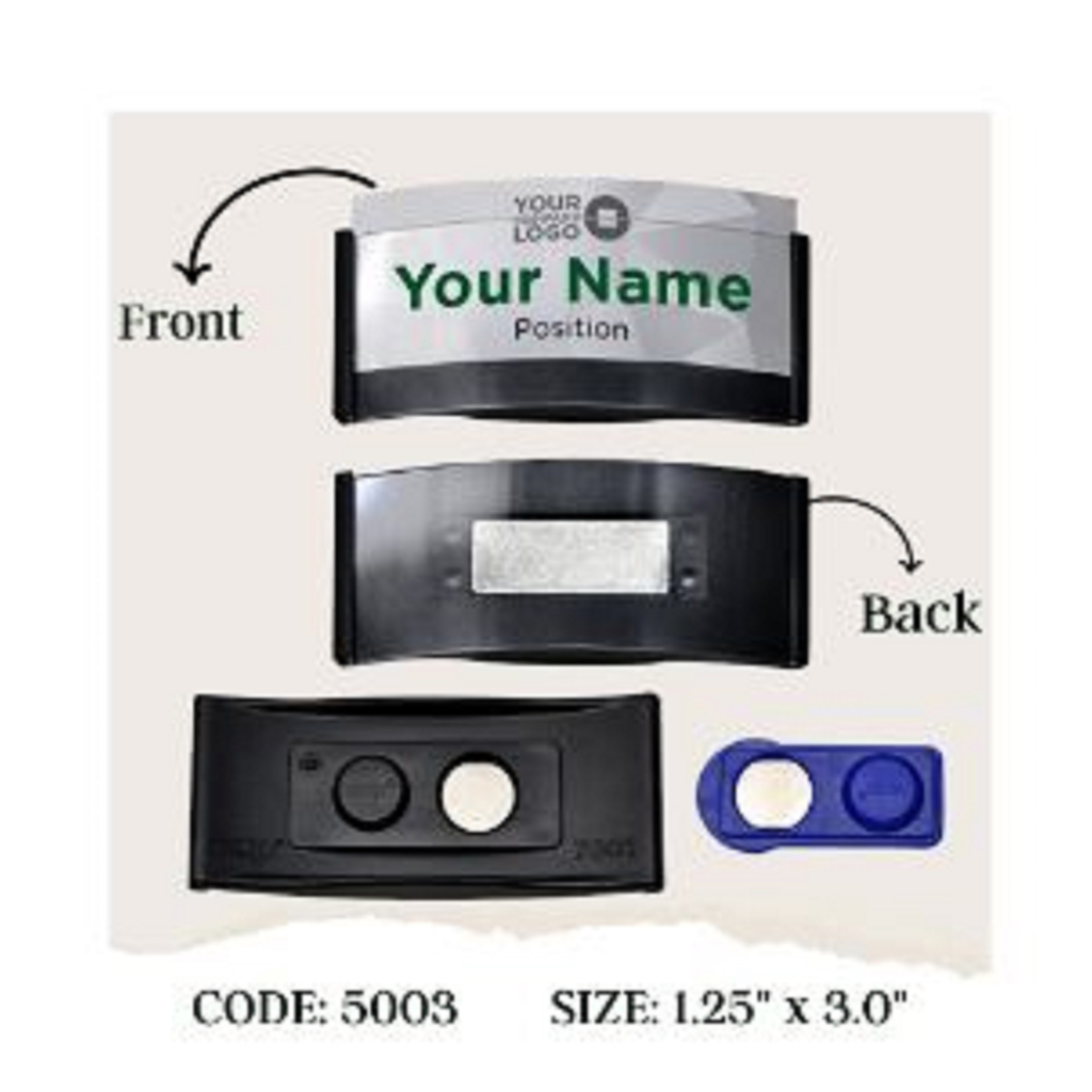 Paper Insert Magnetic Nameplate - 1.25in X 3in - Jay C. Designs - 5003 ...