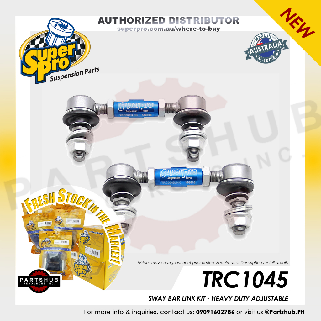 SuperPro TRC1045 (Sway Bar Link Kit - Heavy Duty Adjustable) | Shopee ...