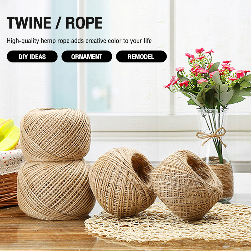 Three hemp ropes DIY single garden decoration vintage woven rope 3 ...