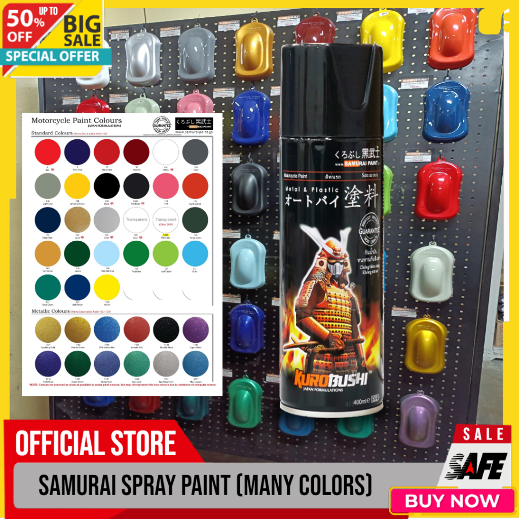 SAMURAI SPRAY PAINT Standard Color High Quality (Japan Formula