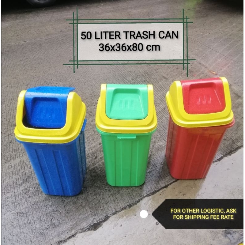 trash can swing cover trashcan basurahan 50 liter (for other logistic