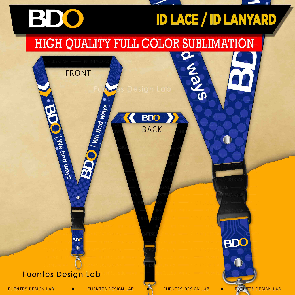 BDO Id Lace | BDO Id LANYARD | BDO Lanyard | HIGH QUALITY PRINT ...