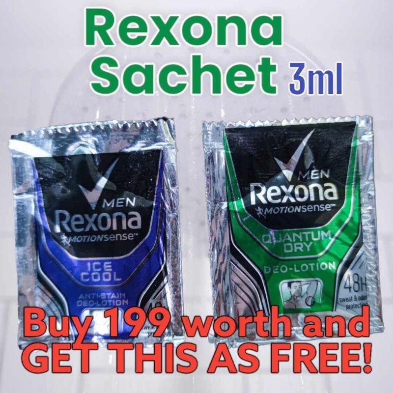Rexona Sachet per piece 3ml | Shopee Philippines