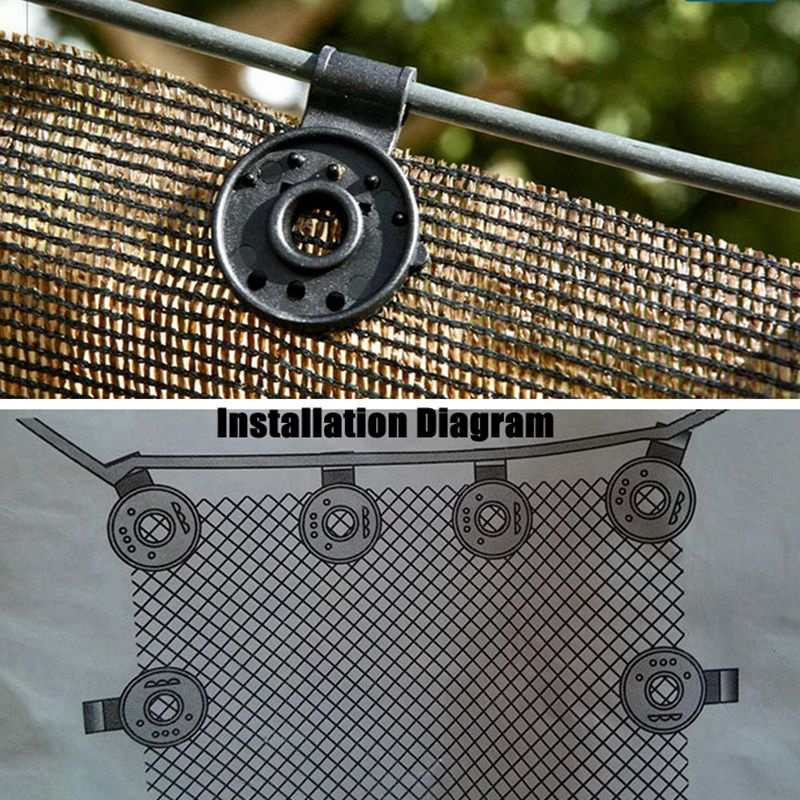 50pcs/set Sunshade Net Clip Shade Cloth Clamp Garden Fence Net Fix ...