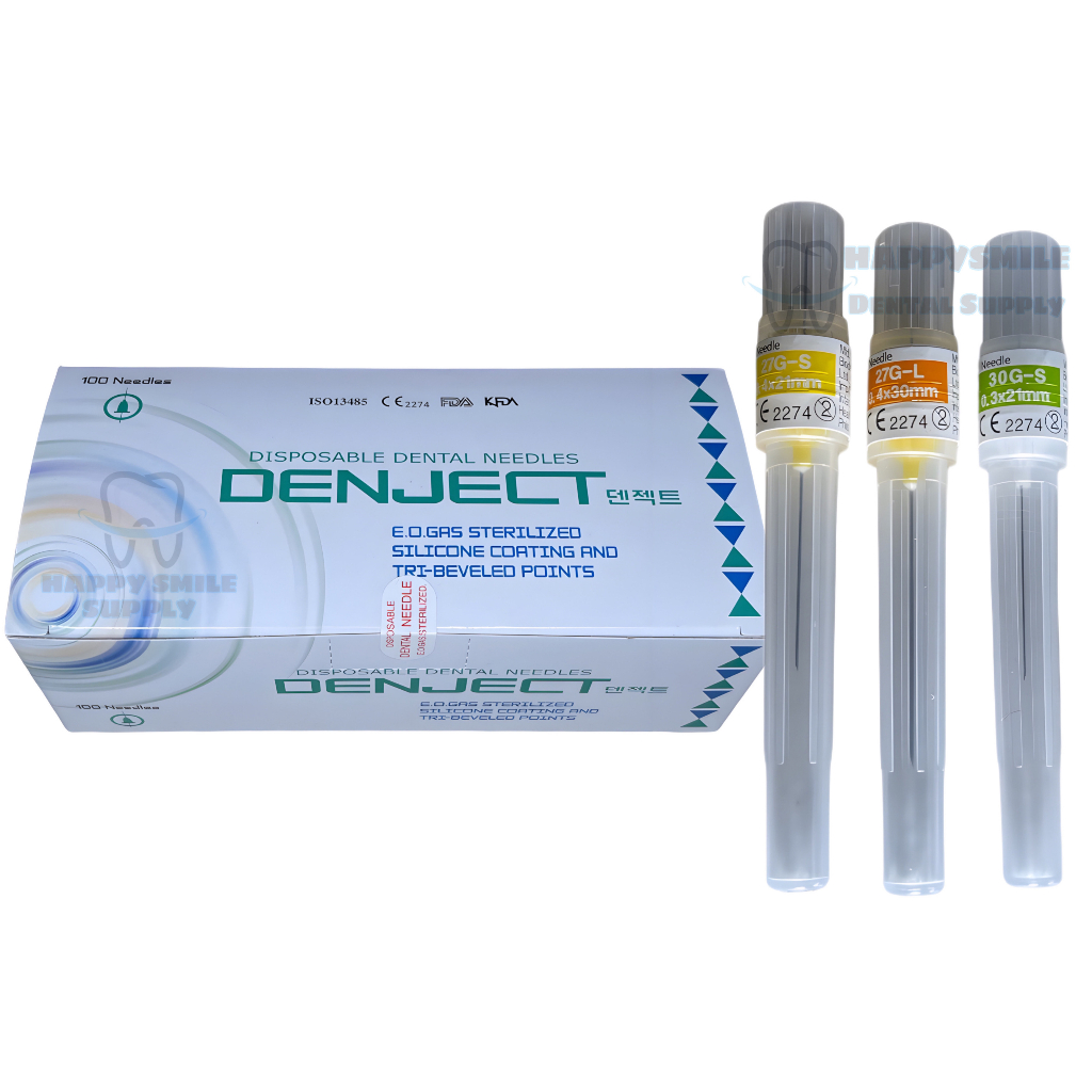 100pcs Denject Dental Needle Disposable Biodent Sterilized Gauge 27G