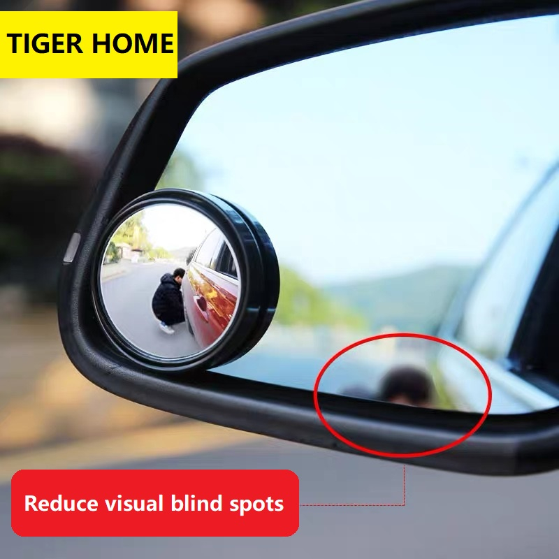 Car Motorcycle Blind Spot Mirror Waterproof 360 Rotatable 3M Adhesive