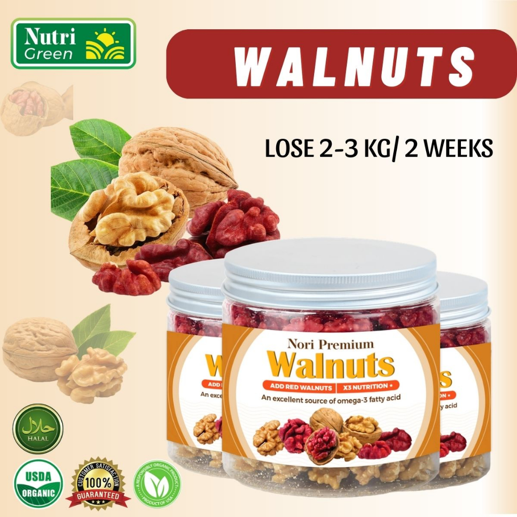 Nori Premium Walnuts Golden Walnut Roasted Unsalted Organic Foods Ready