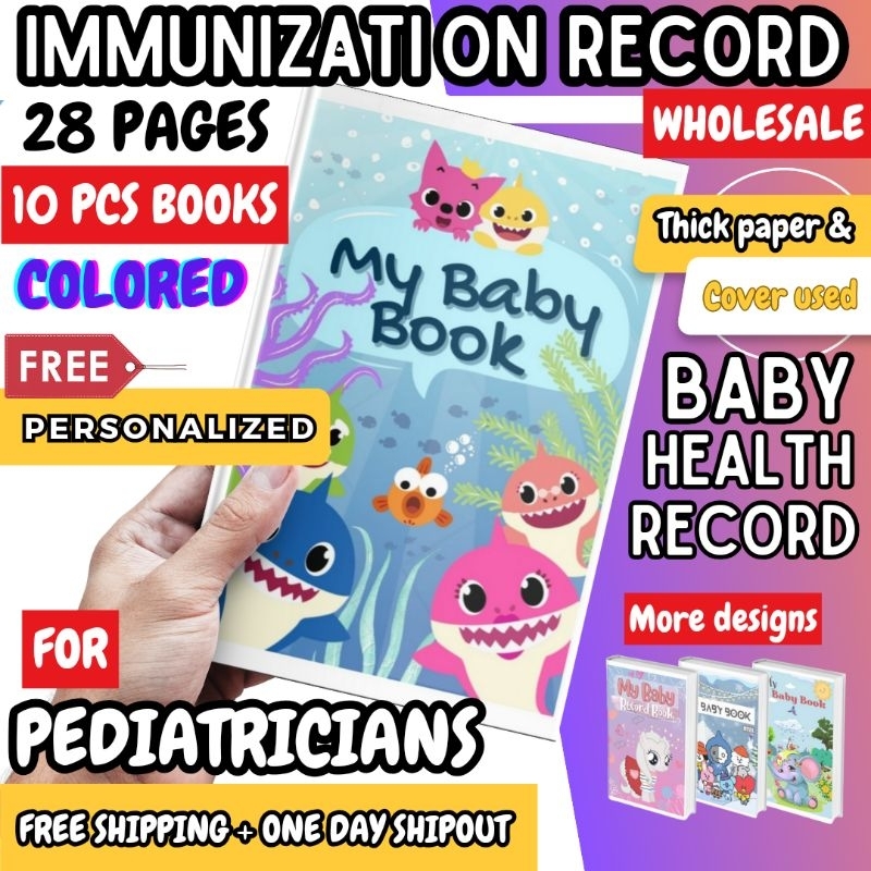 1 Bundle(10pcs) COLORED (28 pages) Baby health Book Immunization/Health ...