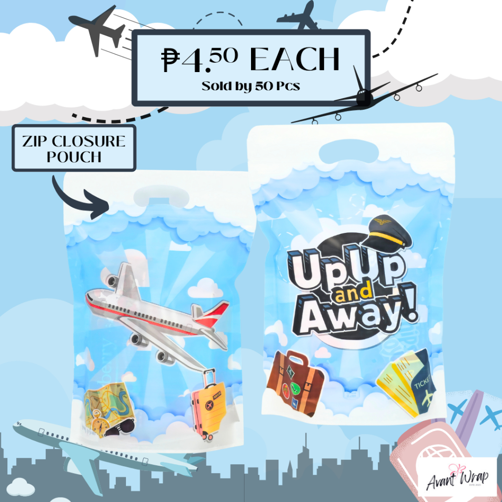 (50 PCS) PP1019 Pilot Travel Airplane Loot Bag Chips Bag Chipsbag