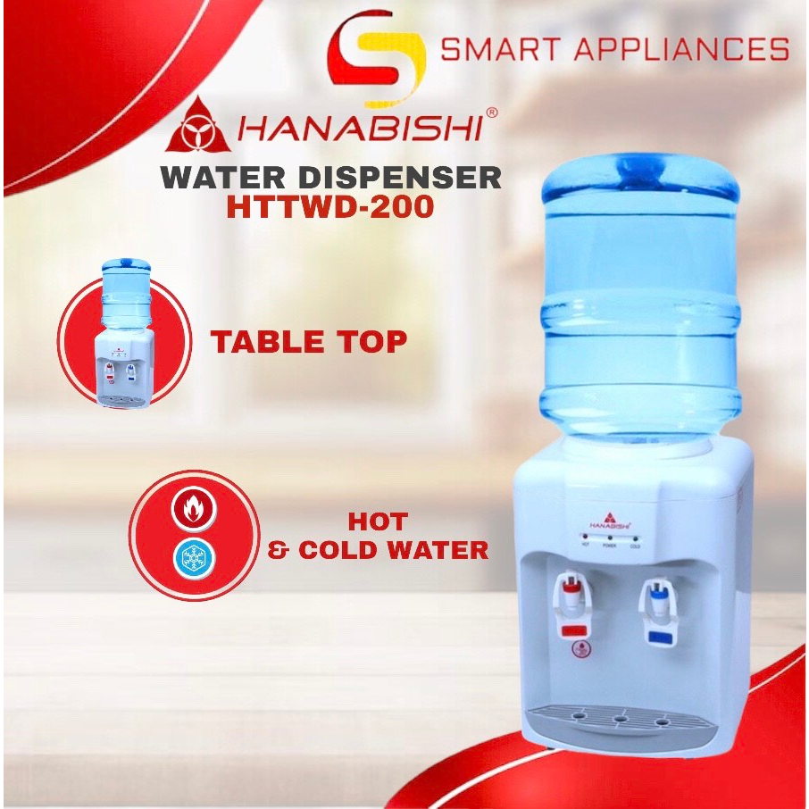 Hanabishi Water Dispenser HTTWD200 Tabletop White by Smart Appliances