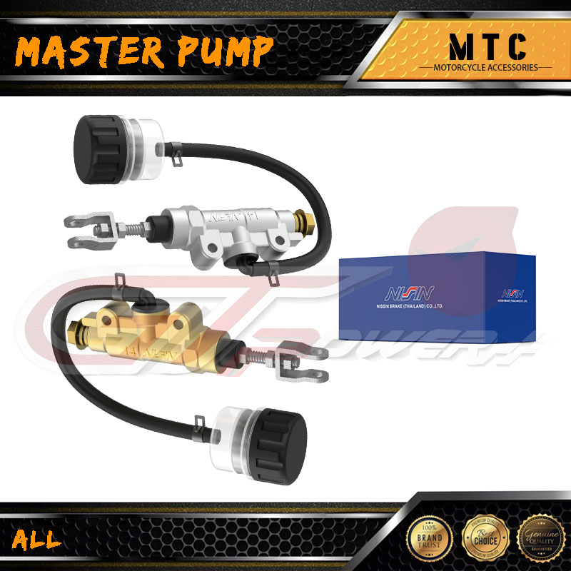 NISSIN REAR MASTER PUMP UNIVERSAL XRM / RAIDER SILVER / GOLD REAR BRAKE ...