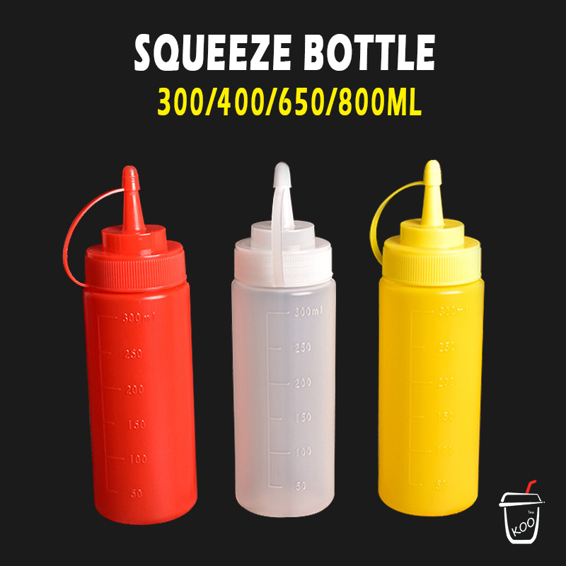 Ketchup Squeeze Bottle Plastic Condiment Squeeze Squirt Bottles 1 Hole