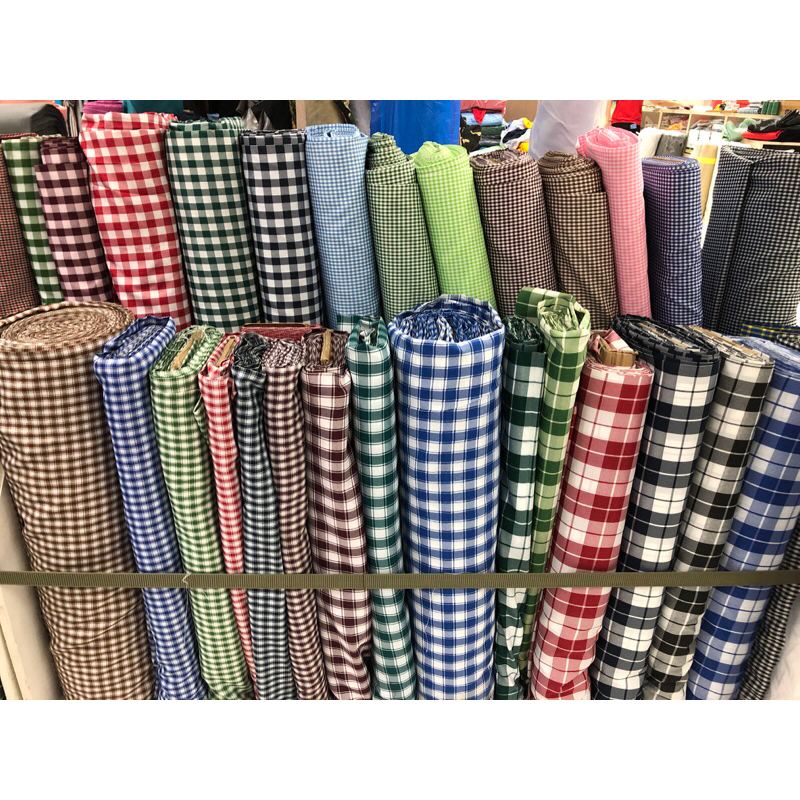 Checkered Oxford Woven Fabric 60" Width for School Uniform by YARD SET