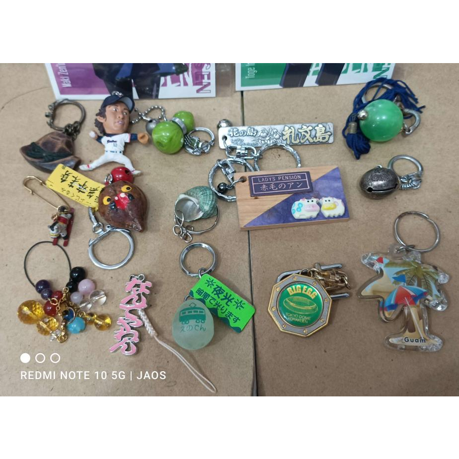 Assorted Keychains, Metals, Pin, Phone Straps, Lucky Charms, Key Holder
