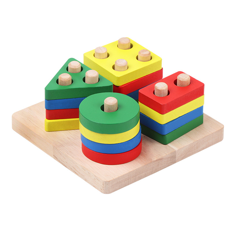 iBaby Early Educational Wooden Puzzle Toys Kids Shape Color Sorting