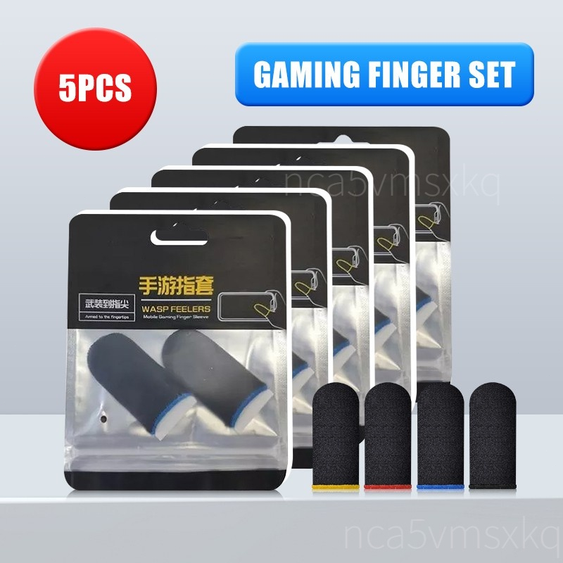 12 Pcs Gaming Finger Sleeve Breathable Fingertips for Games AntiSweat