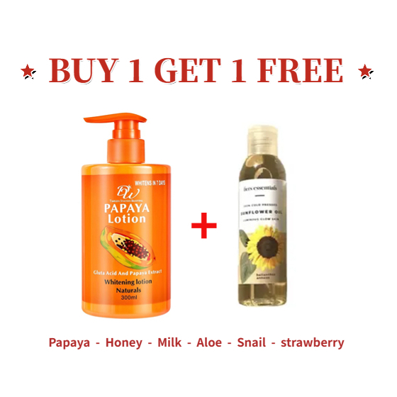 BUY 1 GET 1 FDW Body Whitening Lotion with Her Essentials Sunflower Oil Skin Cares Set Face and