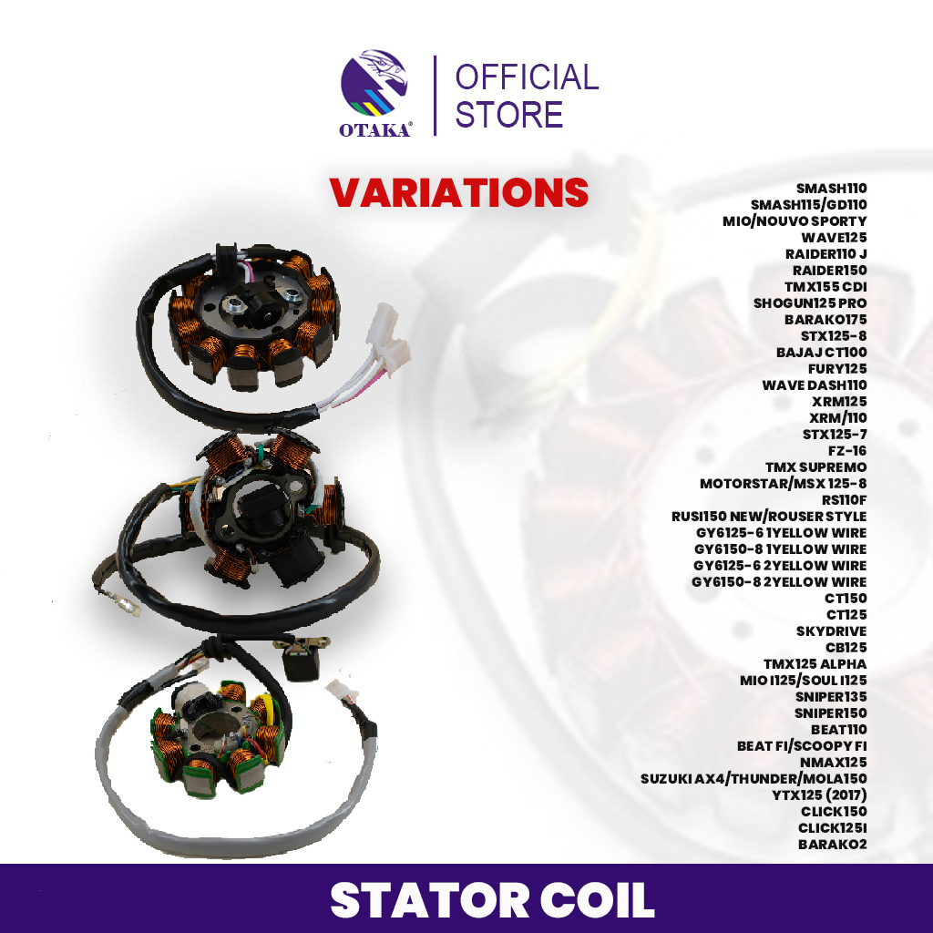 (OTAKA) STATOR COIL for CLICK150 / CLICK125 MOTORCYCLE Shopee Philippines