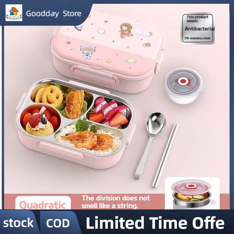 lunch box for kids portable 316 stainless steel insulated bento box cute  leak proof lunch box set