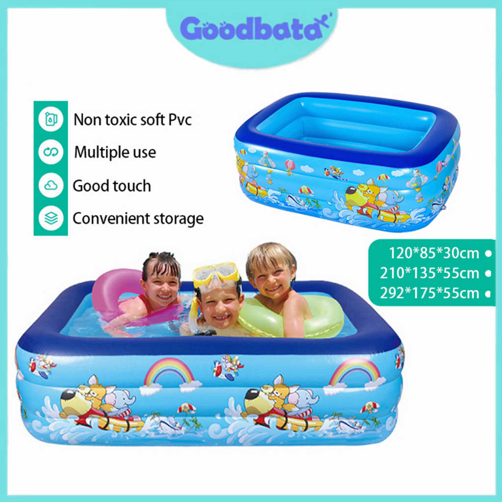 3 Rings Inflatable Swimming Pool Kids Baby Children Swim Pool Indoor ...